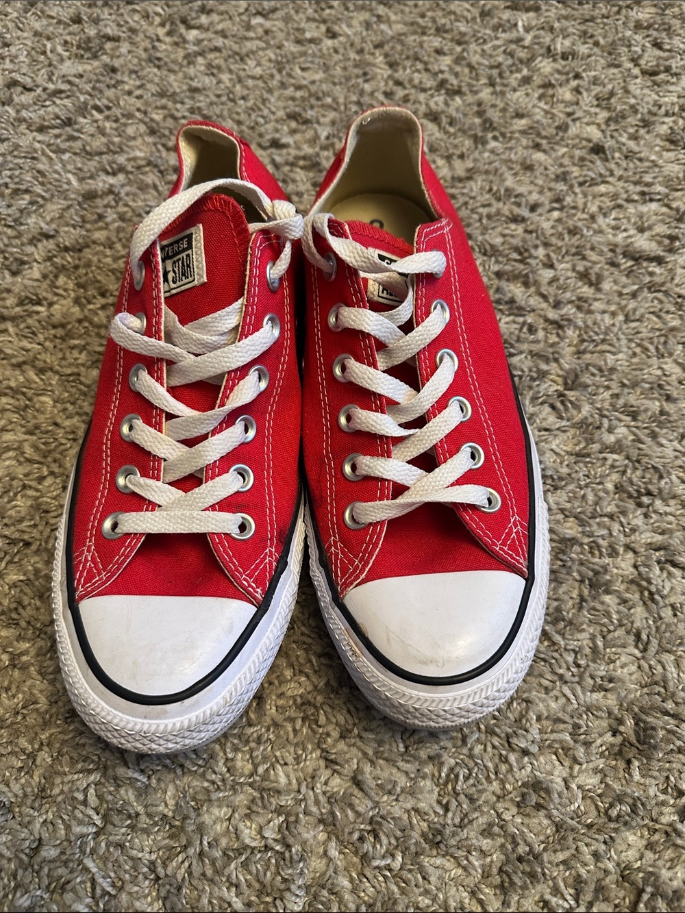 Converse Red Low Top  Sneakers